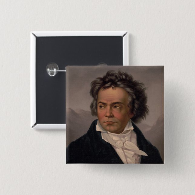 Maestro Ludwig Beethoven Symphony Music Composer  Button (Front & Back)