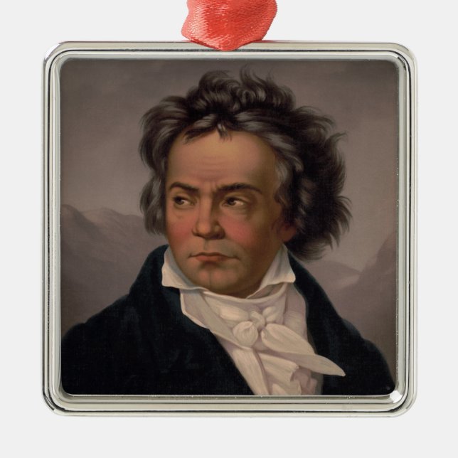 Maestro Ludwig Beethoven Symphony Music Composer  Metal Ornament (Front)