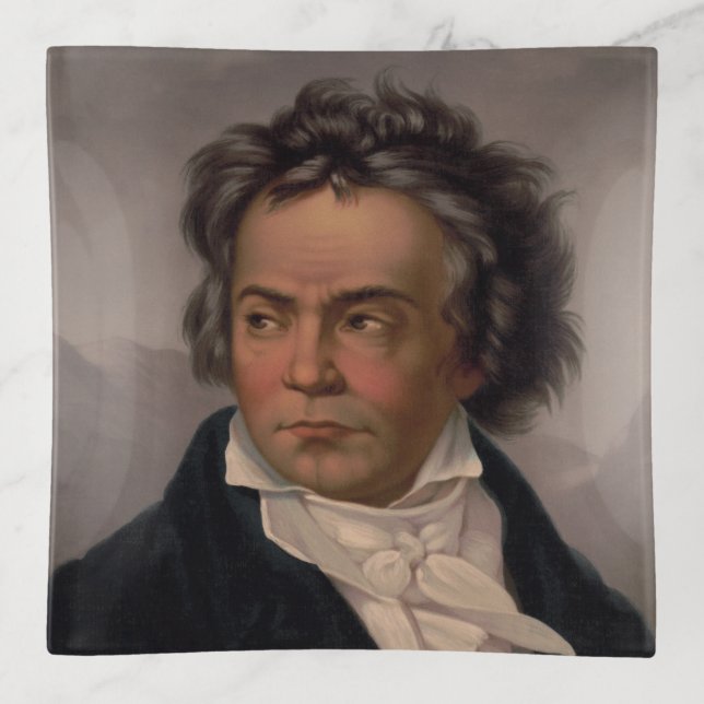 Maestro Ludwig Beethoven Symphony Music Composer  Trinket Tray (Front)