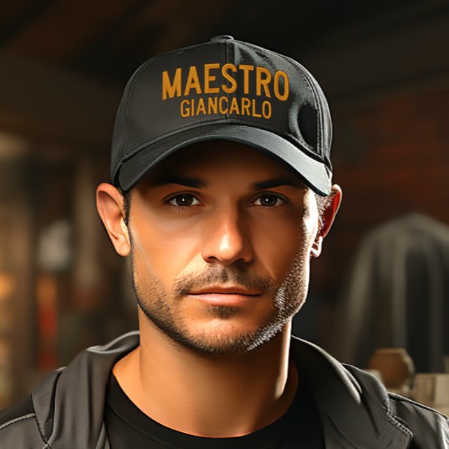 Maestro The Master Skilled Teacher  Embroidered Baseball Cap (Maestro (Italian for "The Master") Funny Italian
Emobroidered Baseball Cap)