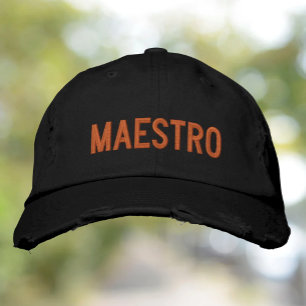 Maestro The Master The Teacher Embroidered Baseball Cap