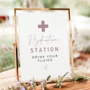 MAEVE Rose Gold Nurse Hydration Station Drink Sign