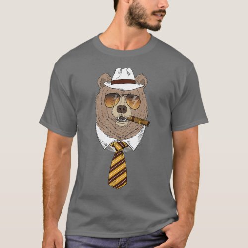 Mafia Boss Bear Gangster  T_Shirt
