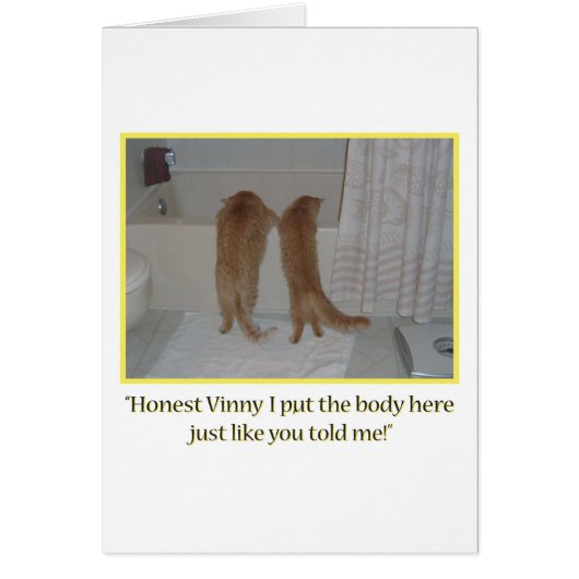 Mafia Cats Humor Cards (Front)