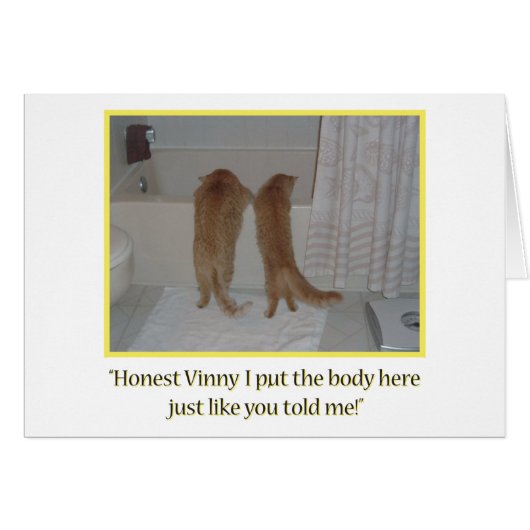 Mafia Cats Humor Cards (Front Horizontal)