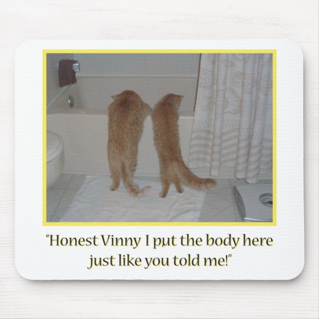 Mafia Cats Humor Mouse Pad (Front)