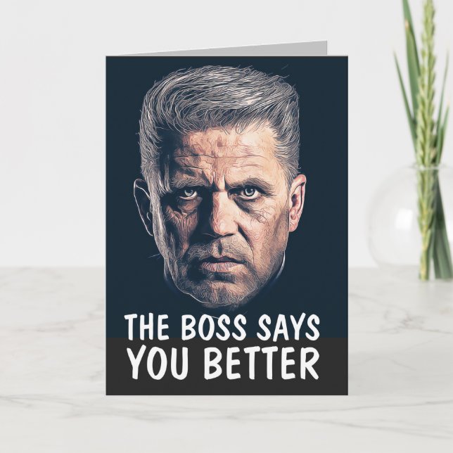 MAFIA FATHER'S DAY FUNNY GANGSTER CARD (Front)