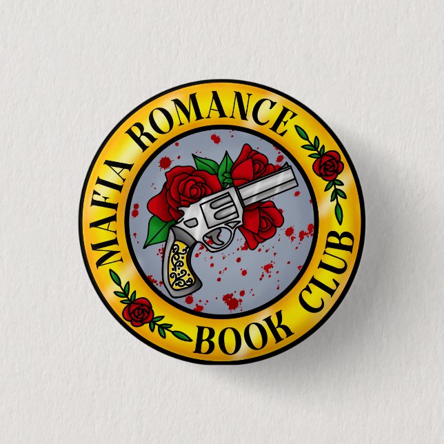 Mafia Romance Book CLub Badge Button (Front)