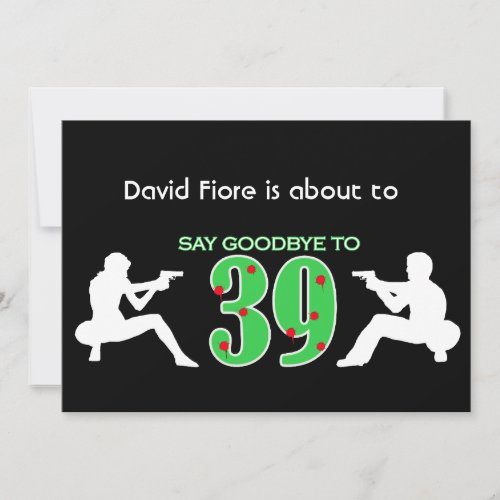 Mafia Style 40th Birthday Celebration Invitation