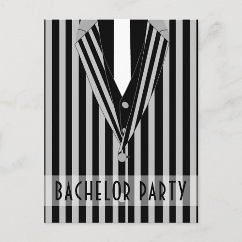 Mafia Suit Bachelor Party Invitation