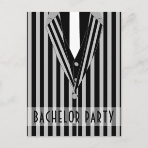 Mafia Suit Bachelor Party Invitation Postcard