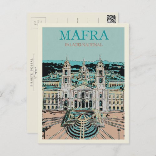 Mafra National Palace Architectural Grandeur Postcard