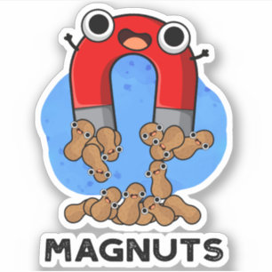 Mag-nuts Funny Magnet Pun Sticker