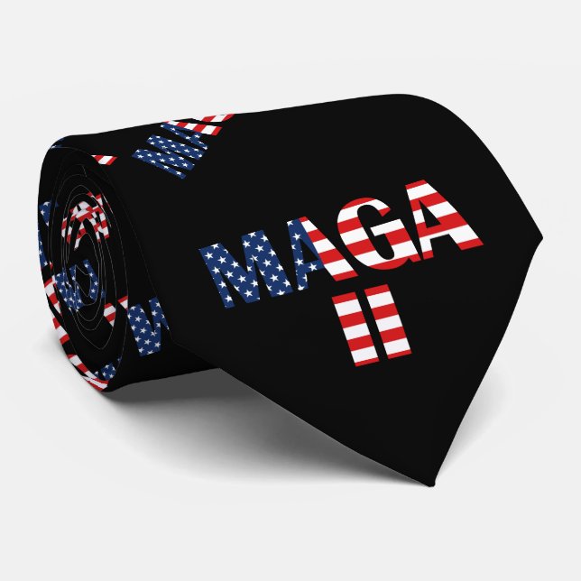 MAGA 2, American Flag Neck Tie (Rolled)
