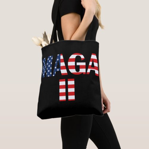 MAGA 2 American Flag Tote Bag