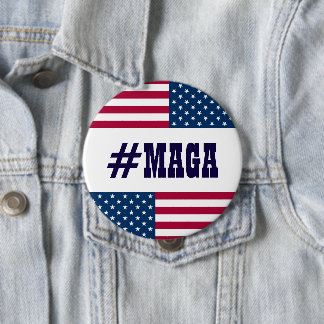 #MAGA-American Flag Button