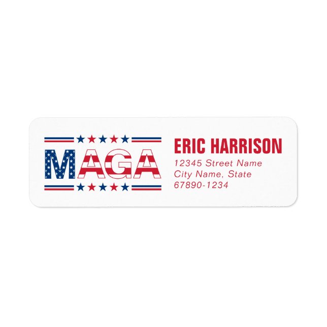Maga American Return Address Labels (Front)
