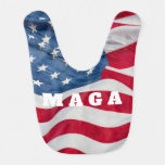 MAGA Baby Bib flag background