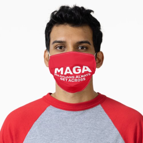 MAGA Border Wall Humor Adult Cloth Face Mask