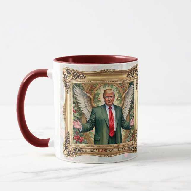 MAGA Christmas Mug - Winged Trump (Left)