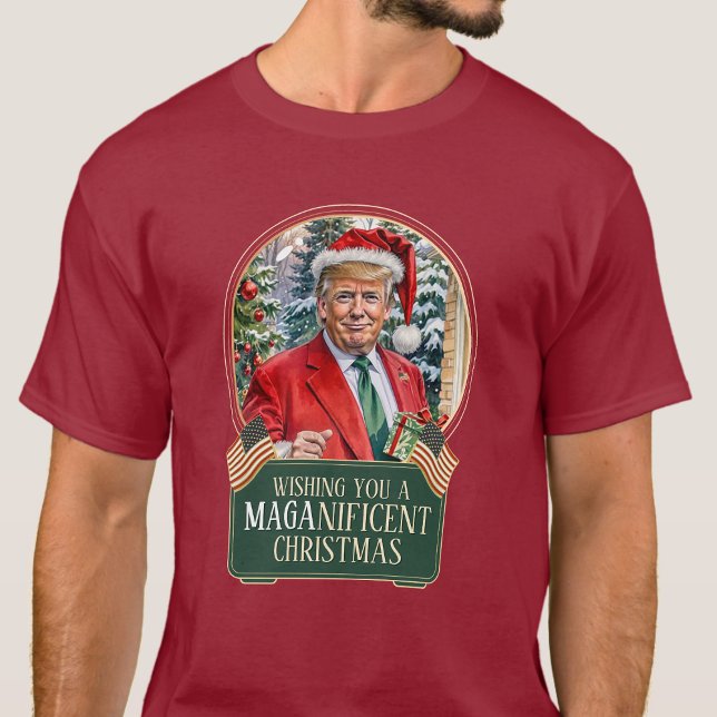 MAGA Christmas Trump Santa Snow Globe Unisex T-Shirt (Creator Uploaded)