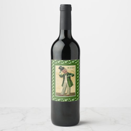 MAGA DONALD TRUMP ST PATRICKS DAY IRISH WINE LABEL