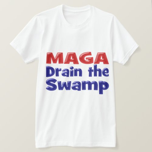 MAGA Drain the Swamp red blue T_Shirt