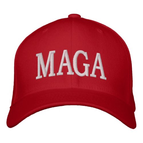 MAGA Embroidered Red Baseball Cap