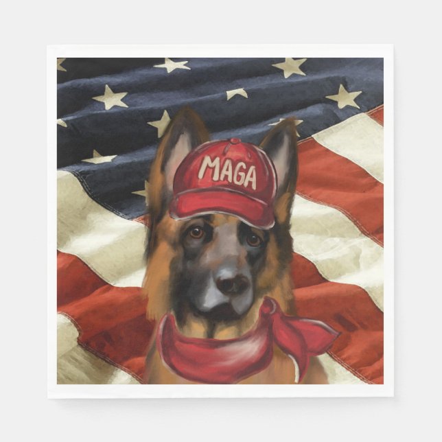 MAGA GERMAN SHEPHERD  NAPKINS (Front)