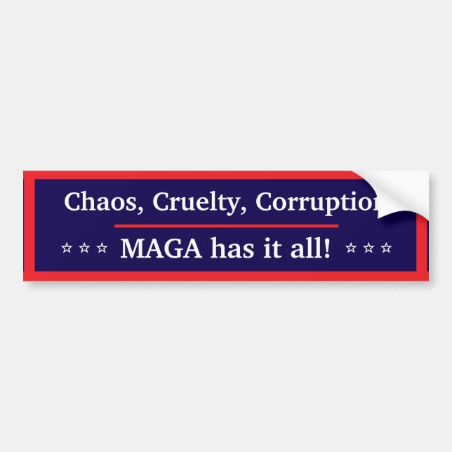 MAGA Has It All Bumper Sticker (Front)