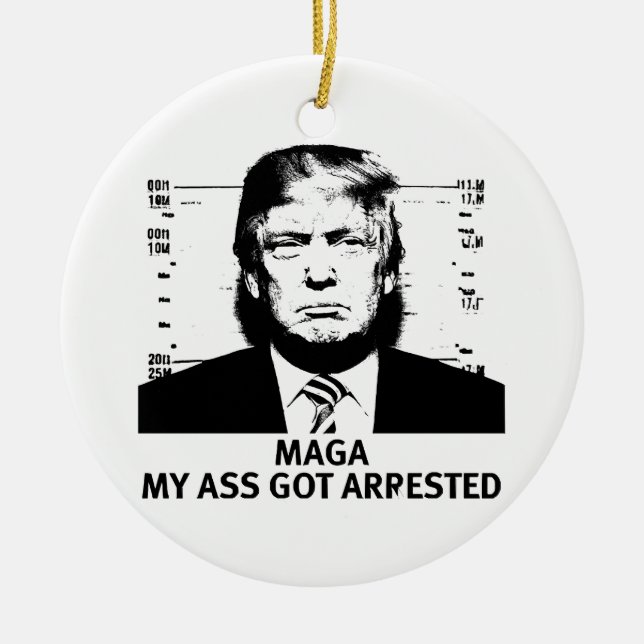 MAGA Indicted Ceramic Ornament (Front)
