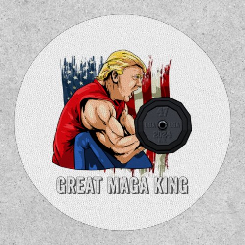 MAGA KING Trump Great MAGA KING Vintage US Flag  Patch