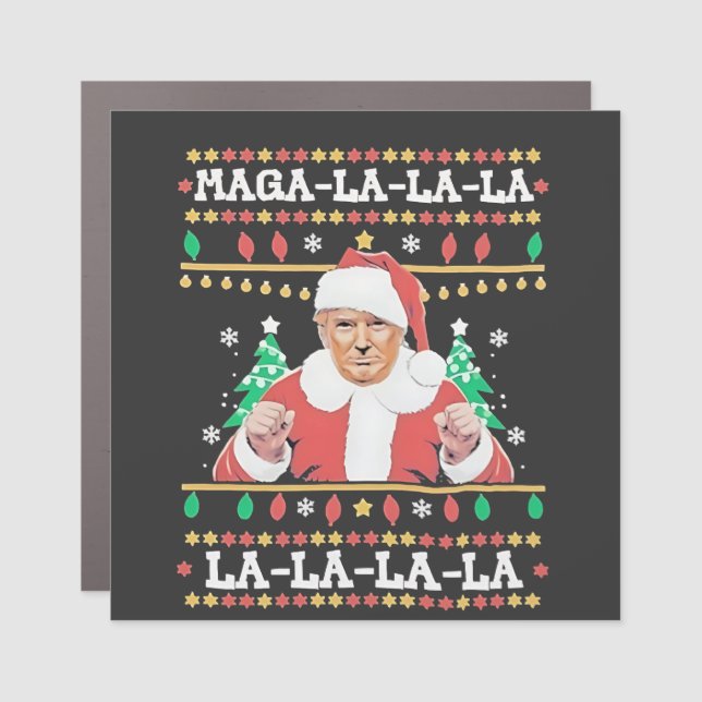 Maga La La La Trump Christmas Inauguration 47th   Car Magnet (Front)