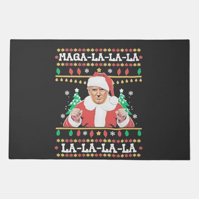 Maga La La La Trump Christmas Inauguration 47th   Doormat (Front)