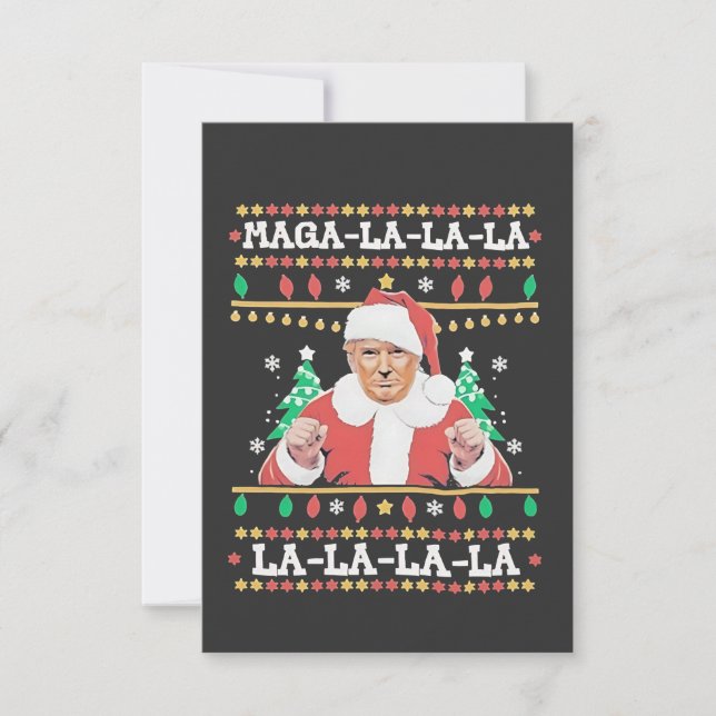 Maga La La La Trump Christmas Inauguration 47th   Thank You Card (Front)