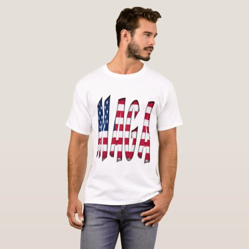 MAGA Make America Great Again Stars and Stripes T-Shirt
