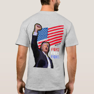 MAGA 'Merica FIGHT Pop Art Trump T-Shirt