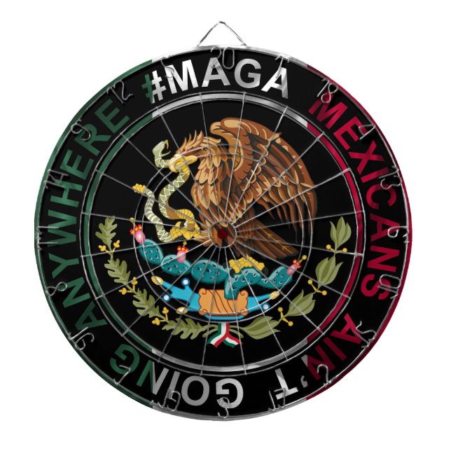 MAGA Mexicans Ain't Going Anywhere Dart Board (Front)