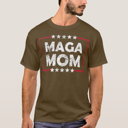 Maga mom Anti Joe Biden distressed for mother wome T_Shirt