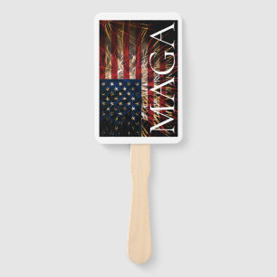 MAGA Patriot American Flag Hand Fan