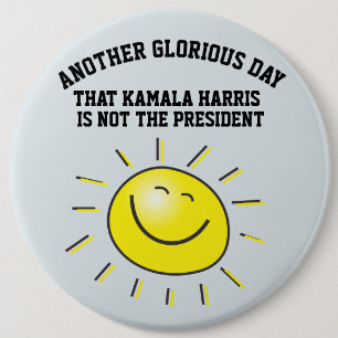 MAGA PATRIOT FUNNY ANTI-KAMALA BIG Button
