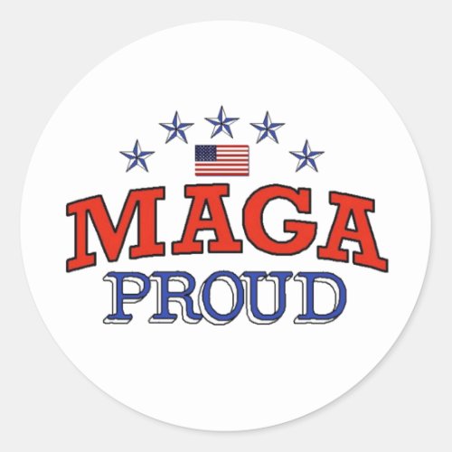 MAGA Proud Round Sticker