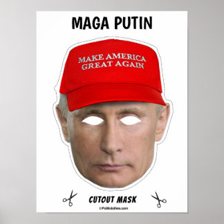 MAGA PUTIN Halloween Mask Poster