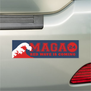 MAGA Red Wave 2024 Car Magnet
