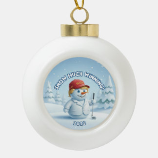 MAGA Snowman Trump Ornament - Patriotic Ornament