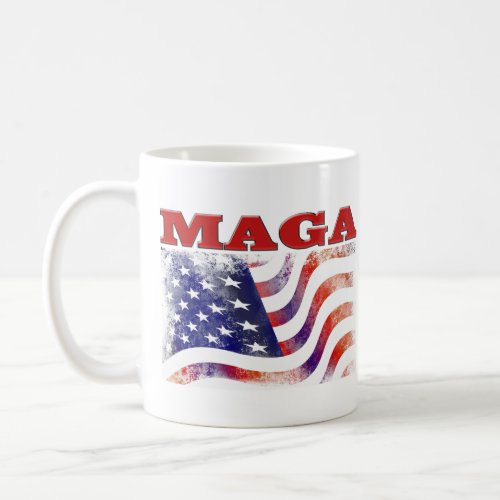MAGA stars and stripes half text Coffee Mug