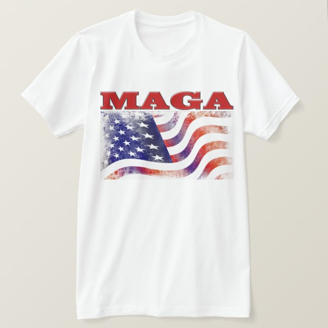 MAGA stars and stripes T-Shirt (Design Front)