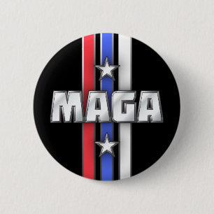 MAGA Stars & Stripes Make America Great Again Hot Button