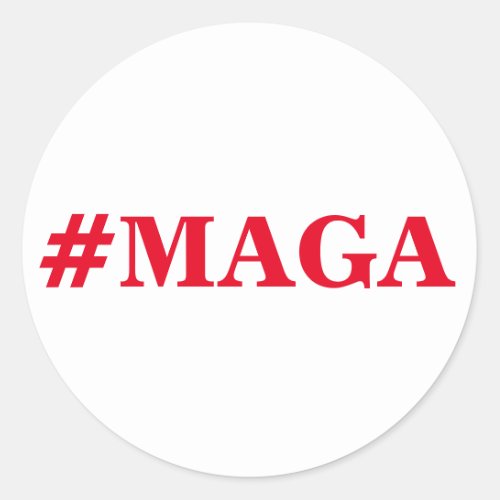 MAGA Sticker Make America Great Again Classic Round Sticker