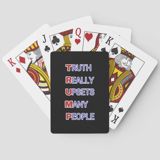 MAGA Support Republican Donald Trump, Conservative Poker Cards (Back)